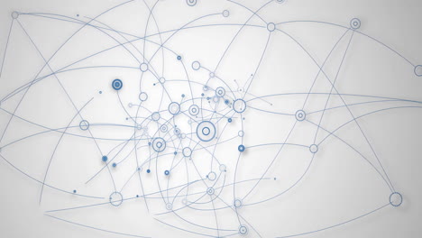 Animation-of-network-of-connections-on-white-background