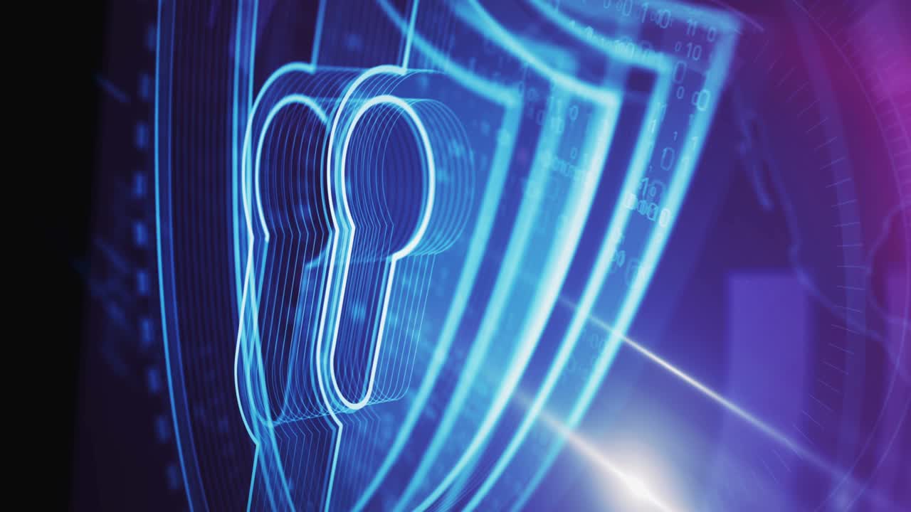 концепция цикла символов кибербезопасности и защиты цифровых сетей