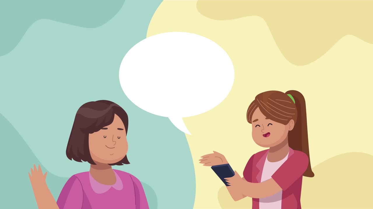 비디오 애니메이션으로 의사소통하는 사람