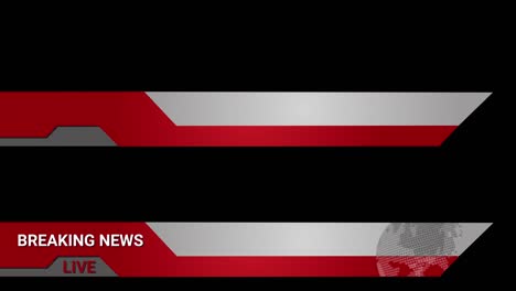 breaking news headlines live for news events. transition to lower third title strap on black background. can be used with online media, tv and social media