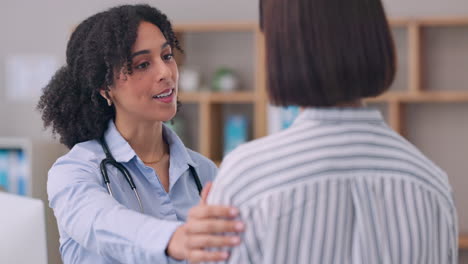 apoyo, médico y mujeres con empatía