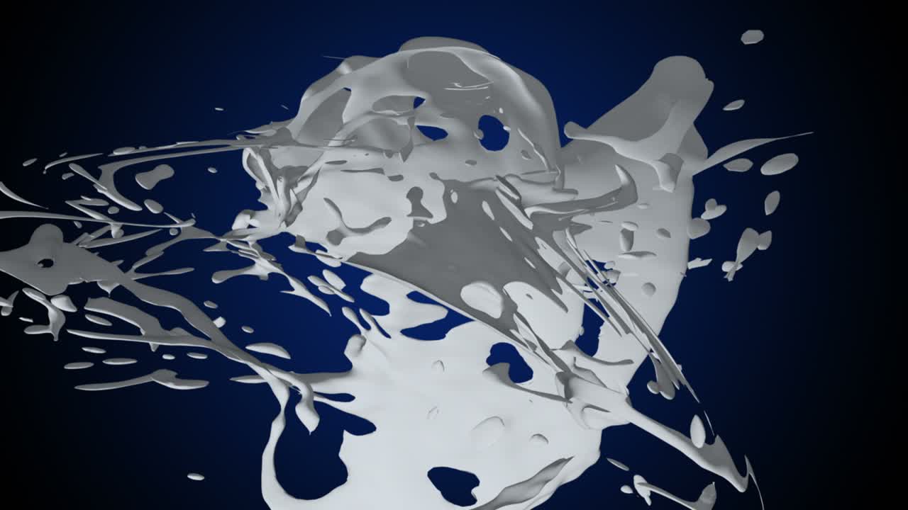 느린 동작에서 추상적인 3d 객체와 함께 환상적인 애니메이션, 4096x2304 루프 4k