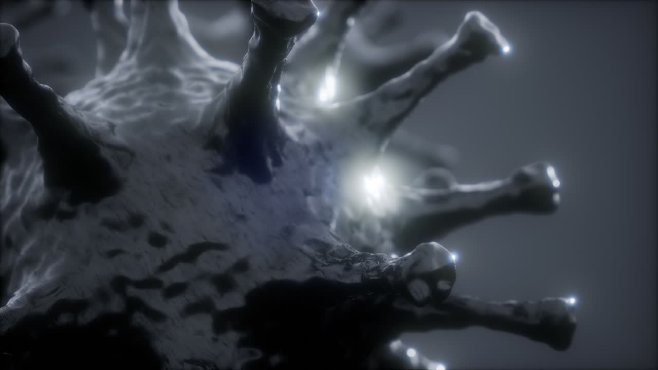 박테리아, 바이러스, 세균, 미생물 세포를 현미경으로 깊이 관찰합니다.