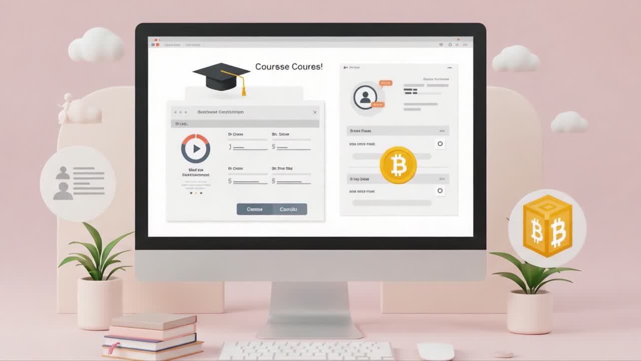 An Engaging Online Learning Platform Displaying Course Progress with Emphasis on Cryptocurrency and Gamification Elements for Enhanced User Experience