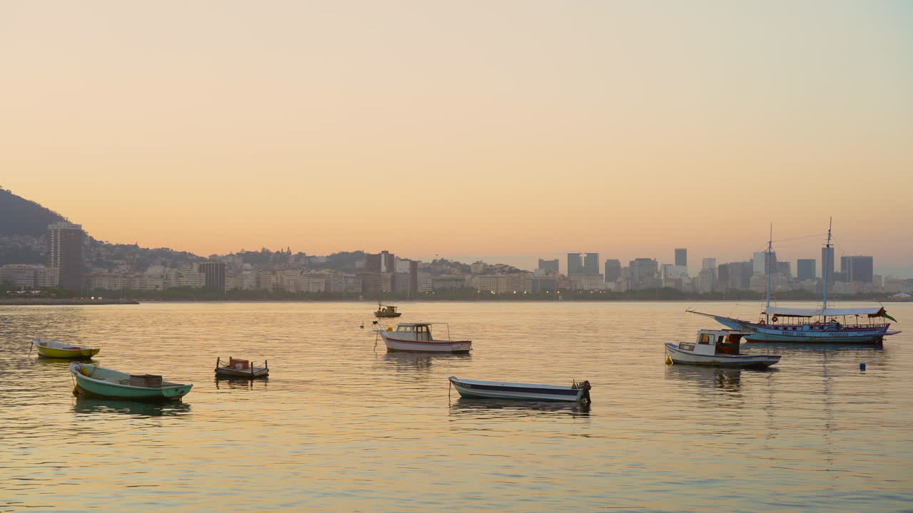 브라질 리우데자네이루의 석양