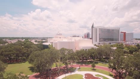 aerial view of a park in orlando, showing the rural area