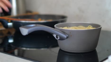 cooking on a stovetop