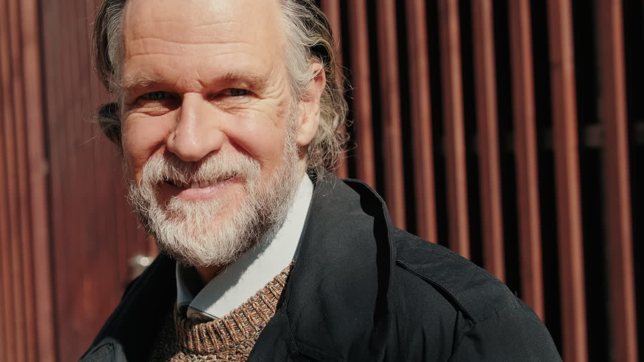 Portrait of a Smiling Senior Man Outdoors