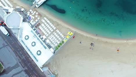 cannes, aerial view over the croisette