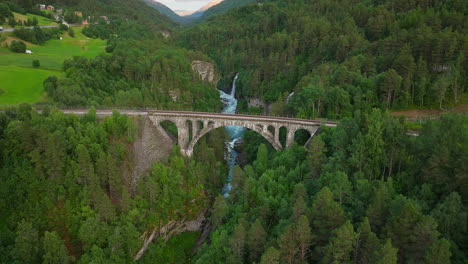 kylling bridge, railway bridge in rauma municipality, norway