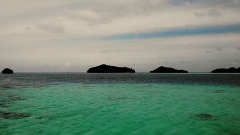 flying through people and trees. aerial footage of palau island