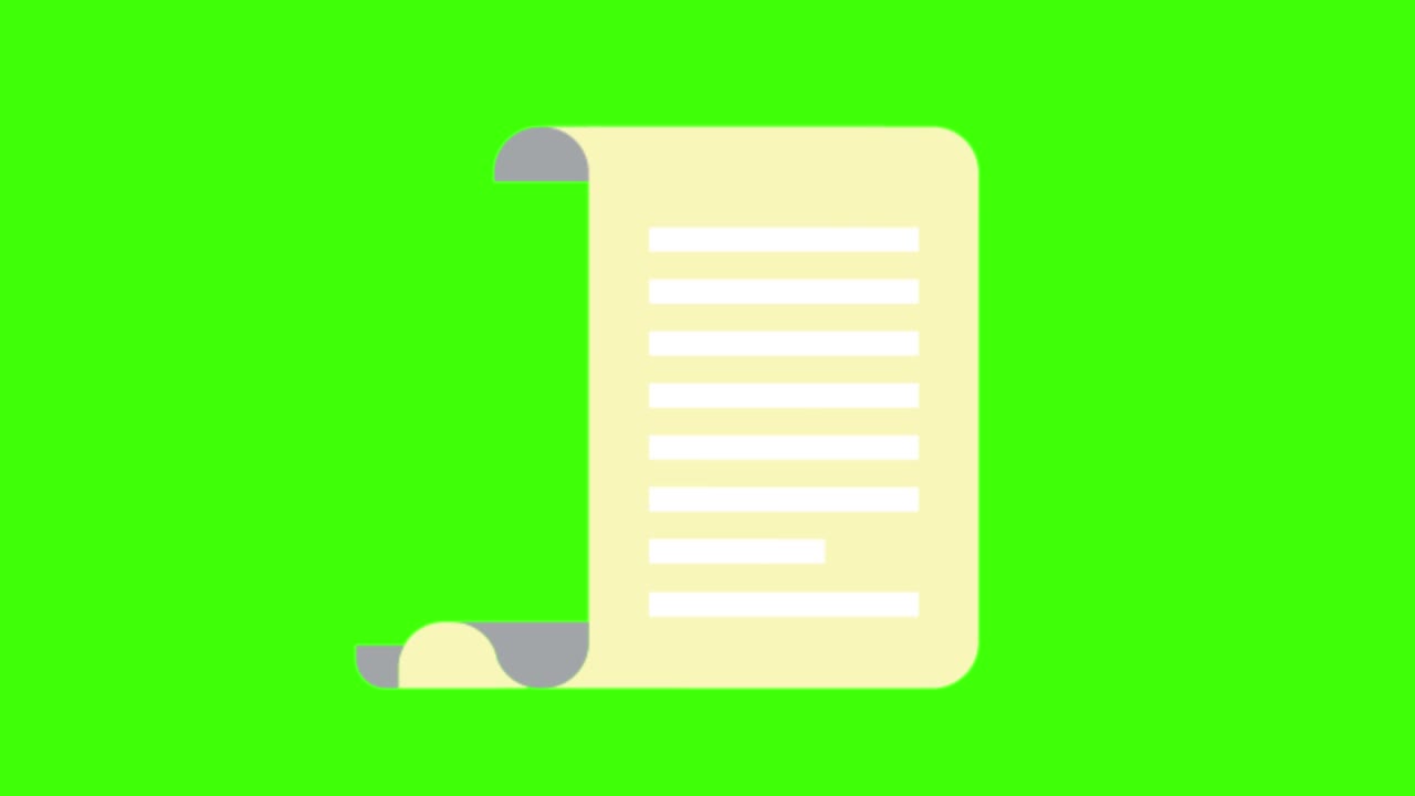 icono de los votos de boda apareciendo en la pantalla verde