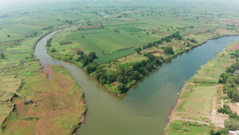 beautiful confluence of krishna and warana rivers, where flowing waters meet amidst serene landscapes and vibrant greenery