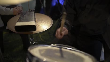 musician playing the drums