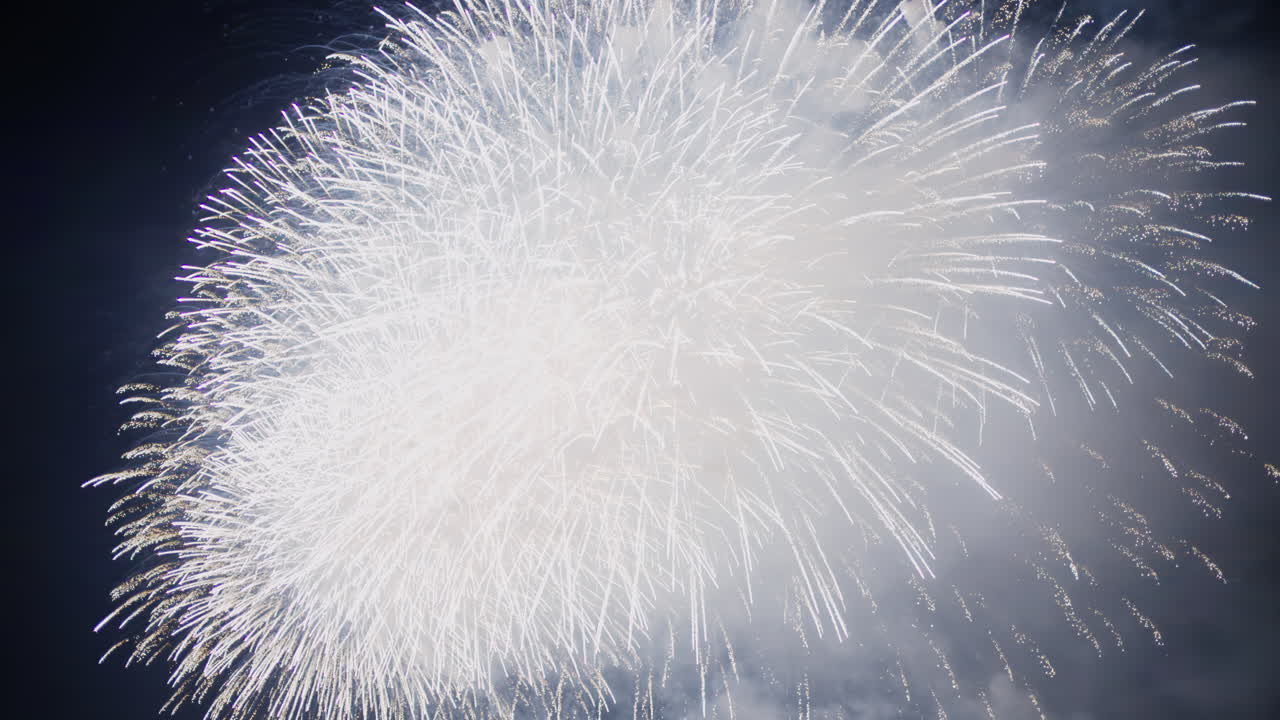 Fireworks at the Cannes Fireworks Festival at night, France