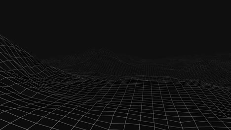 vuela sobre un paisaje futurista. animación en bucle sin problemas