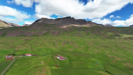 Granjas-Escénicas-En-Breiddalsvik,-Este-De-Islandia---Toma-Aérea-De-Drones