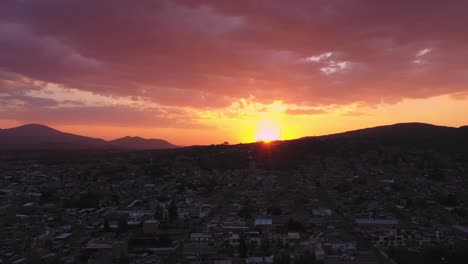 Drone-shot-of-an-attract-over-a-city