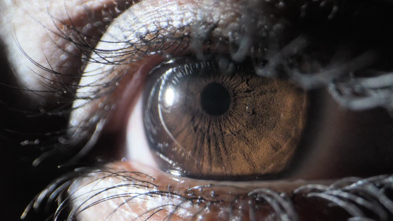 el ojo humano vista de cerca extrema