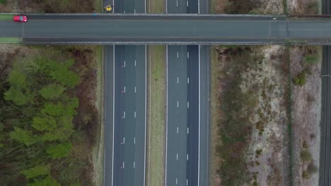 m6 motorway light traffic with bridge