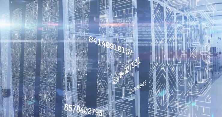 Animation of data processing over shapes
