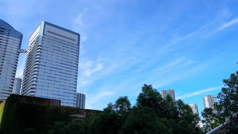 modern skyscrapers in a japanese city
