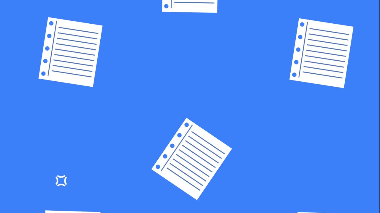 school notebook sheets pattern animation