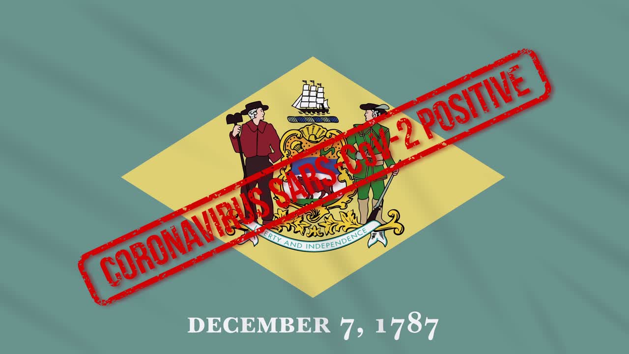 델라웨어 (delaware) - 코로나19에 대한 긍정적 반응을 표시한 발을 흔들고 있는 미국 주.