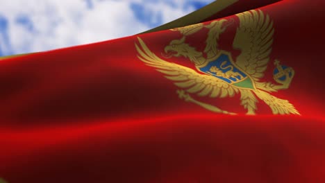 el bucle de la bandera de montenegro