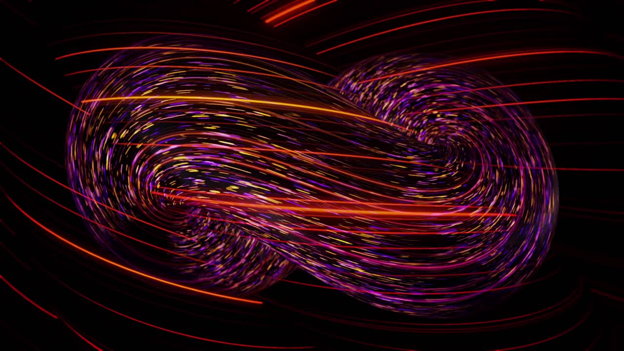 Abstract Glowing Lines and Particles