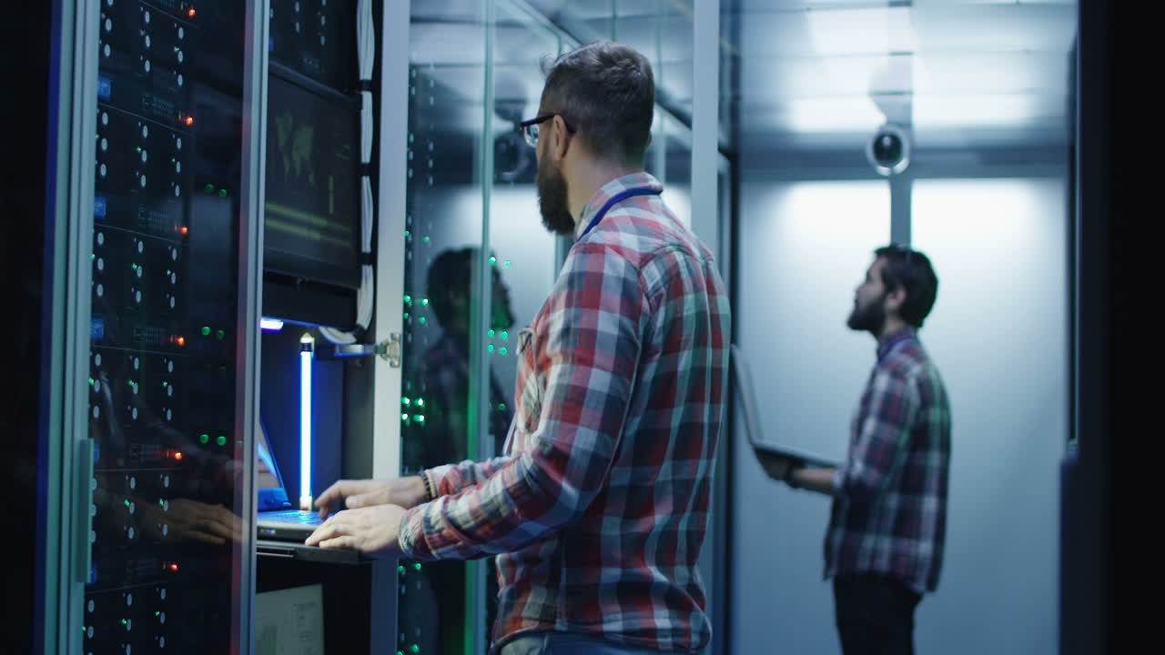IT Professionals Working in a Data Center