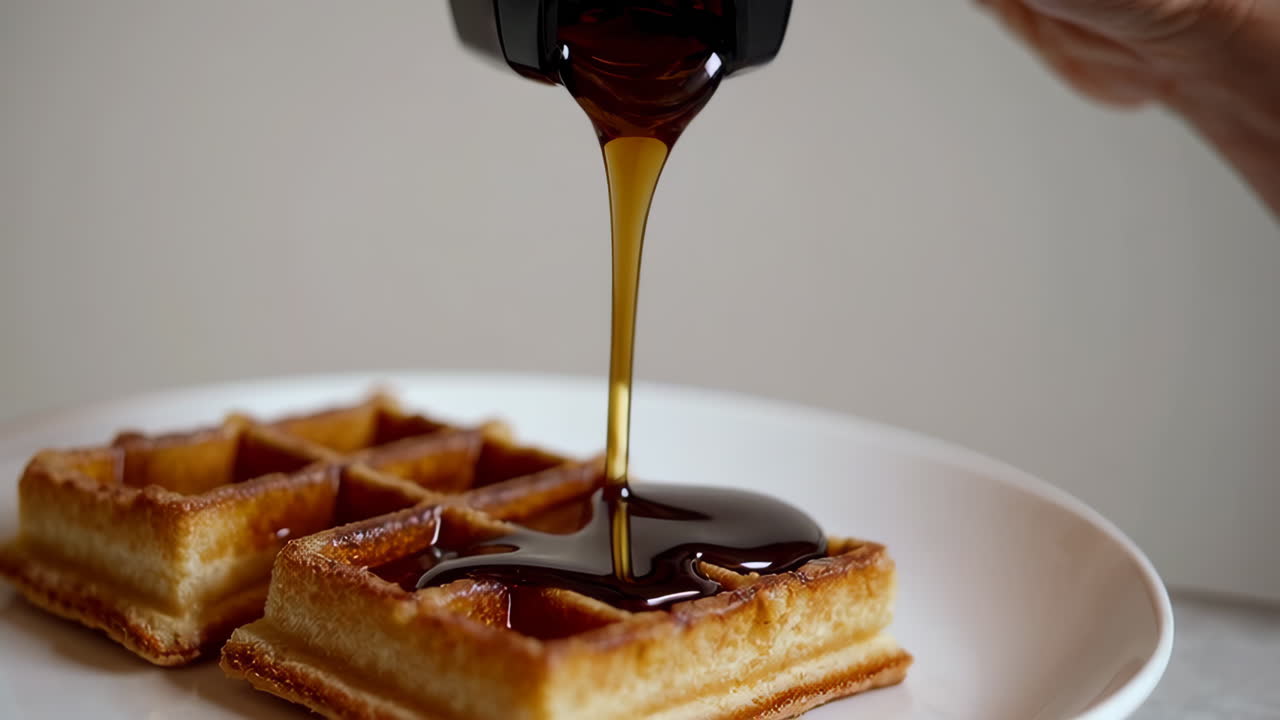 Waffles with Honey