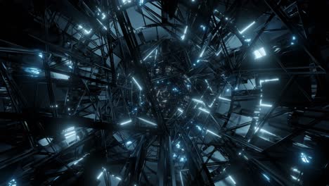 desctroyed-abstract-blue-scifi-tunnel-loop-in-4k-and-60fps