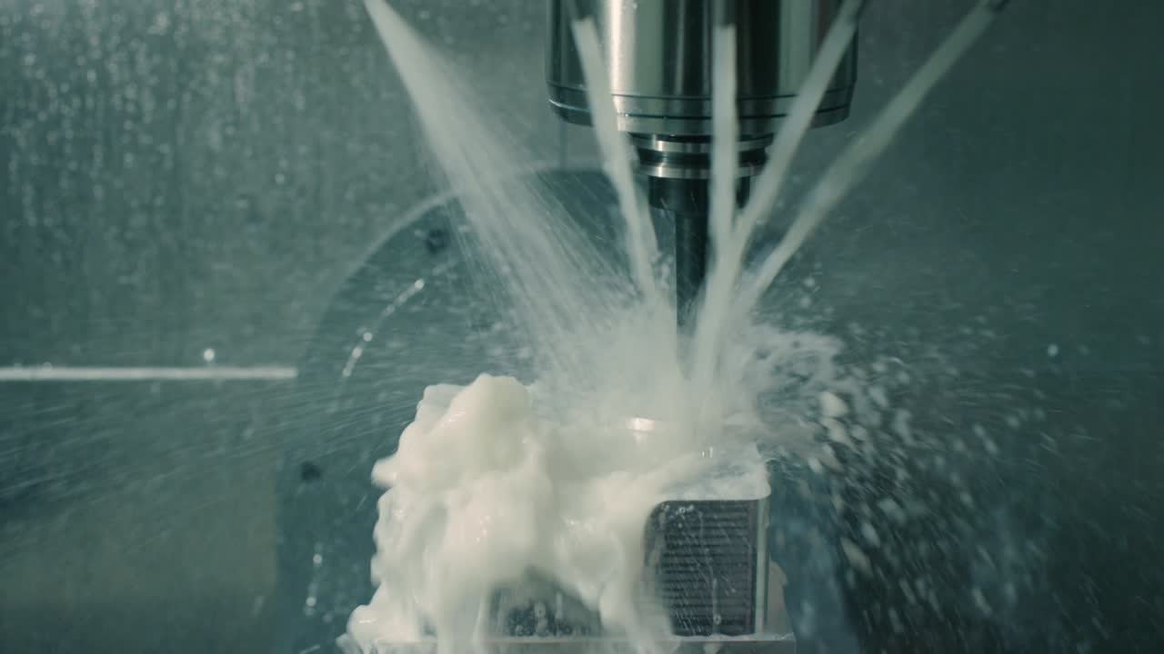 데기 기계는 제조 공장에서 만들어지는 데기에 물을 고 스프레이합니다.