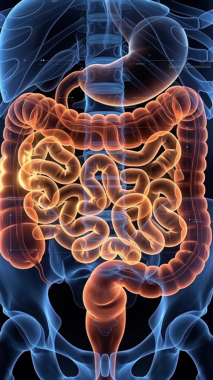 Animazione medica dell'anatomia del sistema digerente umano