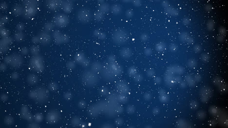animation of snow falling over dark blue background