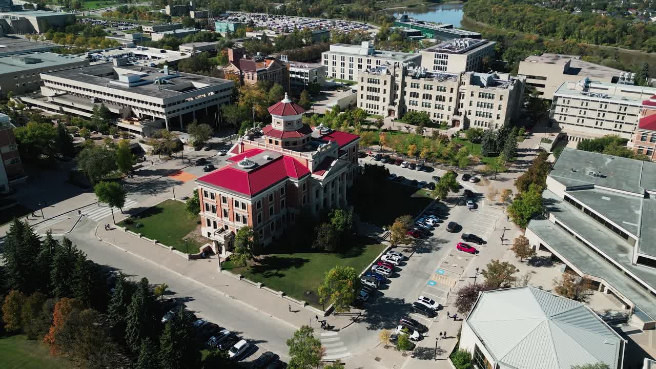 Aerial Drone Timelapse Orbit of University of Manitoba Administration Building