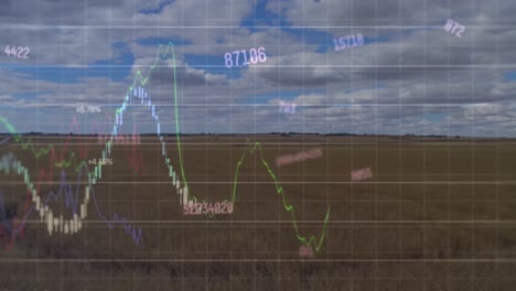 Animation-of-financial-data-processing-over-agriculture-field