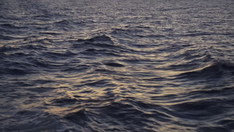 a view of relaxing ocean waves on sunset in summer. pov