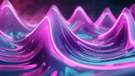 ondas de neón brillantes abstractas