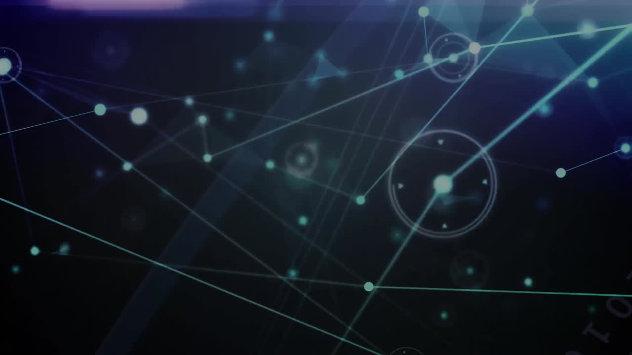 animación de redes de conexiones sobre un fondo negro