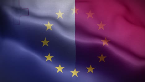 eu malta flag loop background 4k