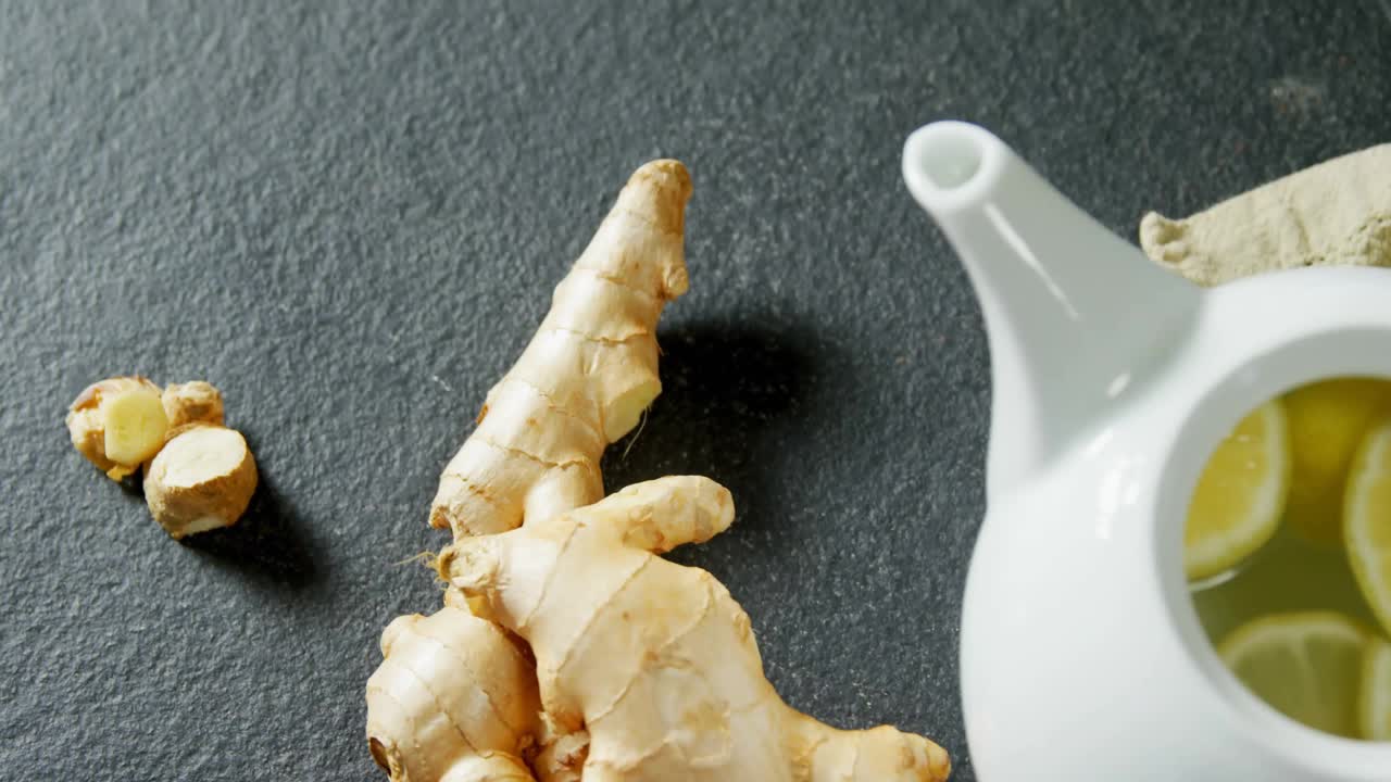 Alert icon appearing above ginger root starting icons popping teapot showing rising viral traction