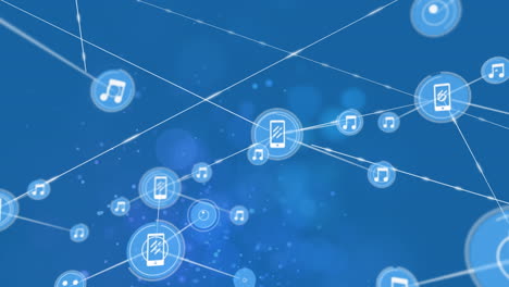 conectores en fondo azul