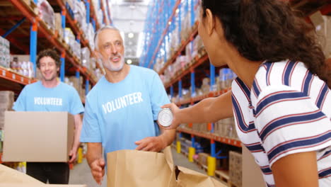 warehouse worker doing a charitable work