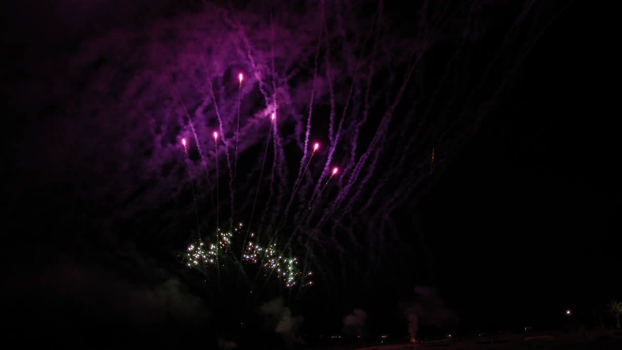 New Year's Eve with fireworks explosion in the night sky party