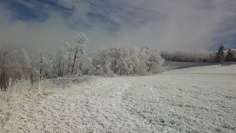 winter aerial along the blue ridge mountains