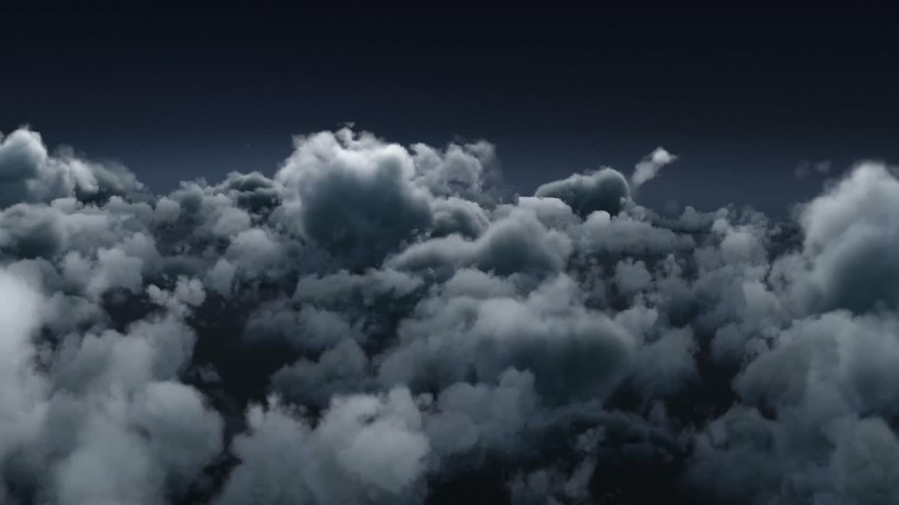 어두운 하늘에서 연기 구름