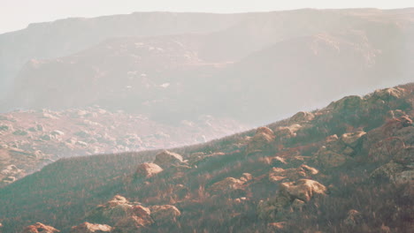 mountain landscape with rocks and hills