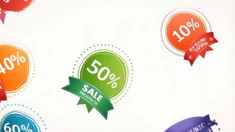 collection of colorful sale and discount tags